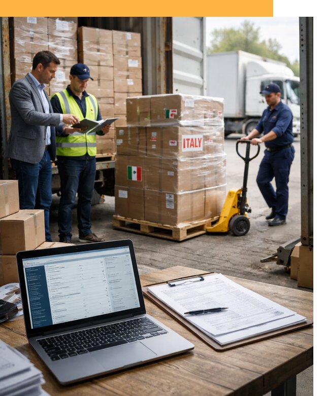 Доставка грузов из Италии: морские и авиаперевозки от 18421